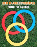 Set of three juggling rings for circus skills training