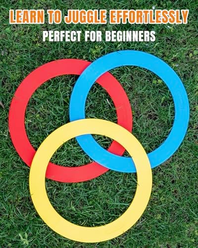 Set of three juggling rings for circus skills training