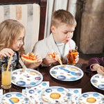 Space theme paper napkins and matching party cups