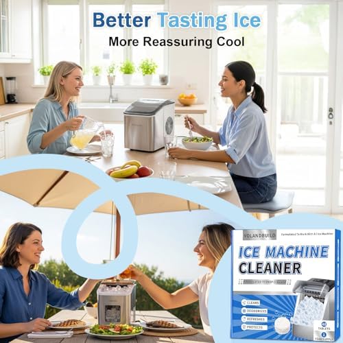 YoLandBuild ice machine cleaner tablets with crystal clear ice cubes