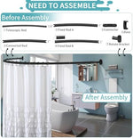 Ynl bathroom shower rod installed in a bathtub