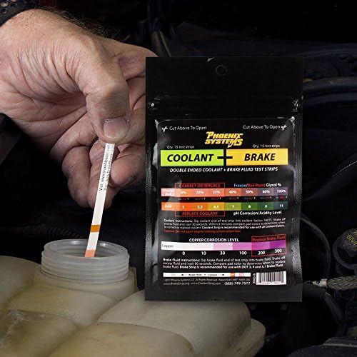 Phoenix Systems vehicle fluid tester showing color match comparison chart