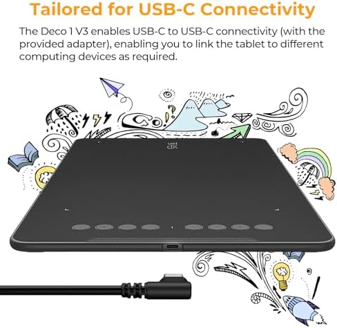 XP-Pen Deco 01 V3 digital pad corner led lights illustrating illuminated drawing area borders in low light
