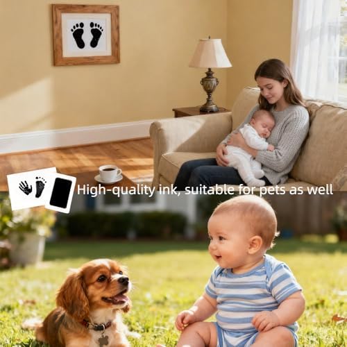 Premium black inkless memory kit displayed as a newborn baby shower gift