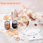 GEMTEND luxury new mom gift box showcasing insulated stainless steel daddy and mommy cups