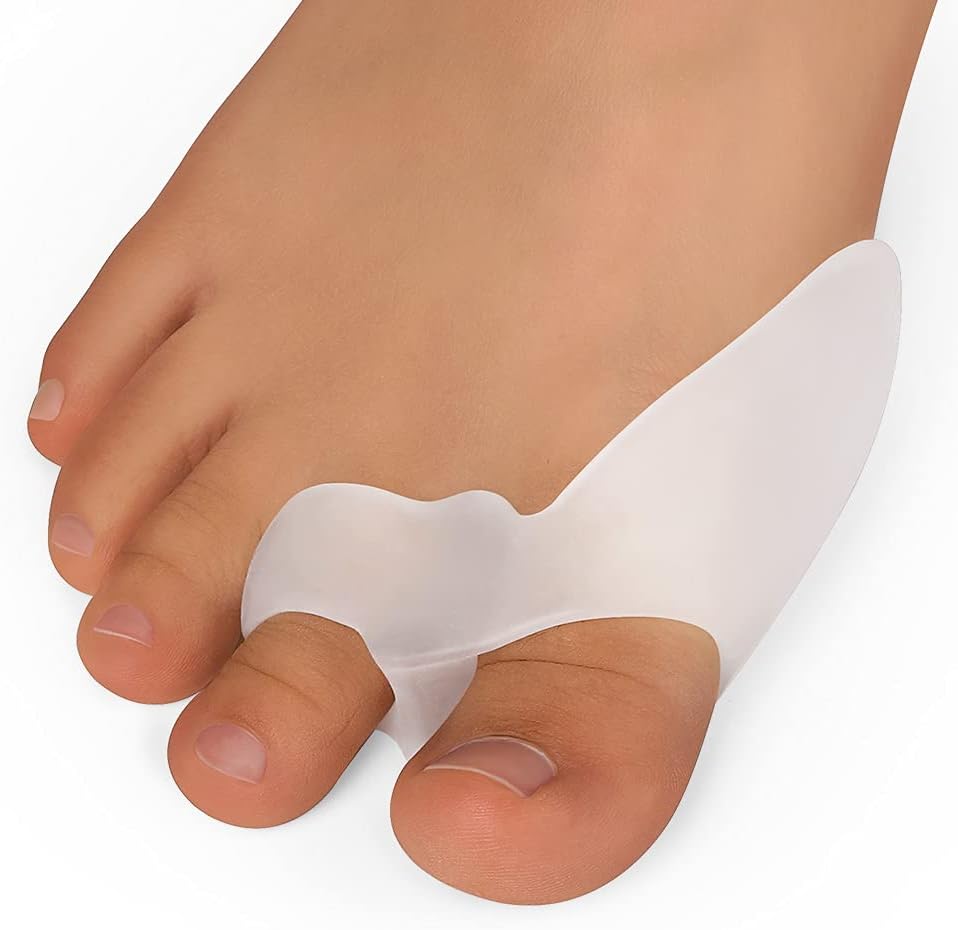 Bukihome Upgraded Pack of 10 Bunion Cushions Protectors, Sport Bunion Pad & Toe Spacer set, Bunion Corrector with Separator for Big Toe, Bunion Relief with Gel Shield for Men & Women (transparent) - Image 1