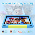 Rear view of blue ShareCloud kids tablet
