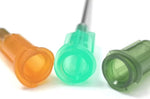 Assorted gauge color-coded Luer lock syringe needles