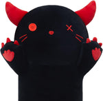 Miaohaha long plush demon toy shown with child for scale