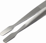 BinaryABC stamp tongs showing flat wide tips for delicate items