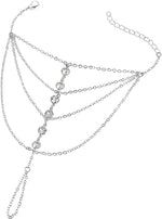 Suyi Finger Ring Bracelet Hand Harness Chain Bracelet Rhinestone Gifts for Women - Image 15