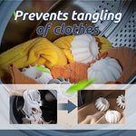 Eco-friendly reusable washer balls preventing laundry knots in machine