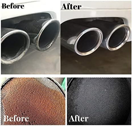 Close up of the exhaust system treatment packaging highlighting emissions reduction benefits.