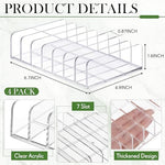 Transparent acrylic dvd storage box showing side slot capacity