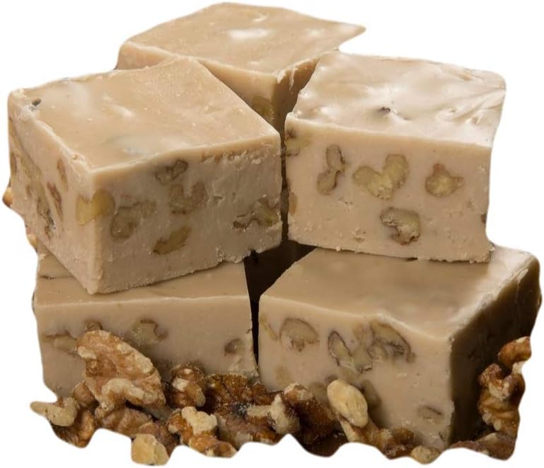 Artisan chocolate walnut fudge showing rich texture and premium nuts