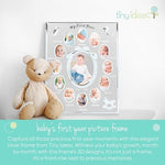 Tiny Ideas twelve month baby keepsake frame with monthly photo slots