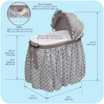 Badger Basket brand nursery furniture with locking caster wheels and mesh storage area