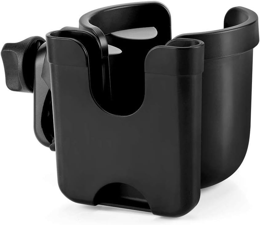 Accmor stroller cup holder front view with phone organizer