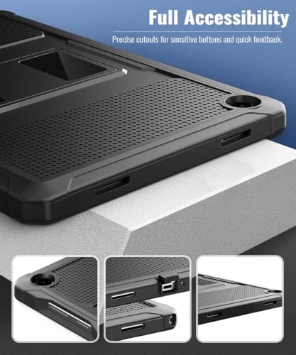 Dual layer shock absorbing tablet bumper showing raised bezel defense for camera lenses