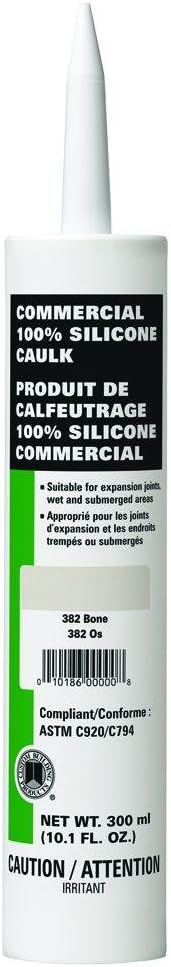 Custom Building Products Commercial Bone Silicone Caulk front view waterproof sealant