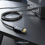 KabelDirekt DP 2.1 cable illustrating heavy duty internal shielding construction