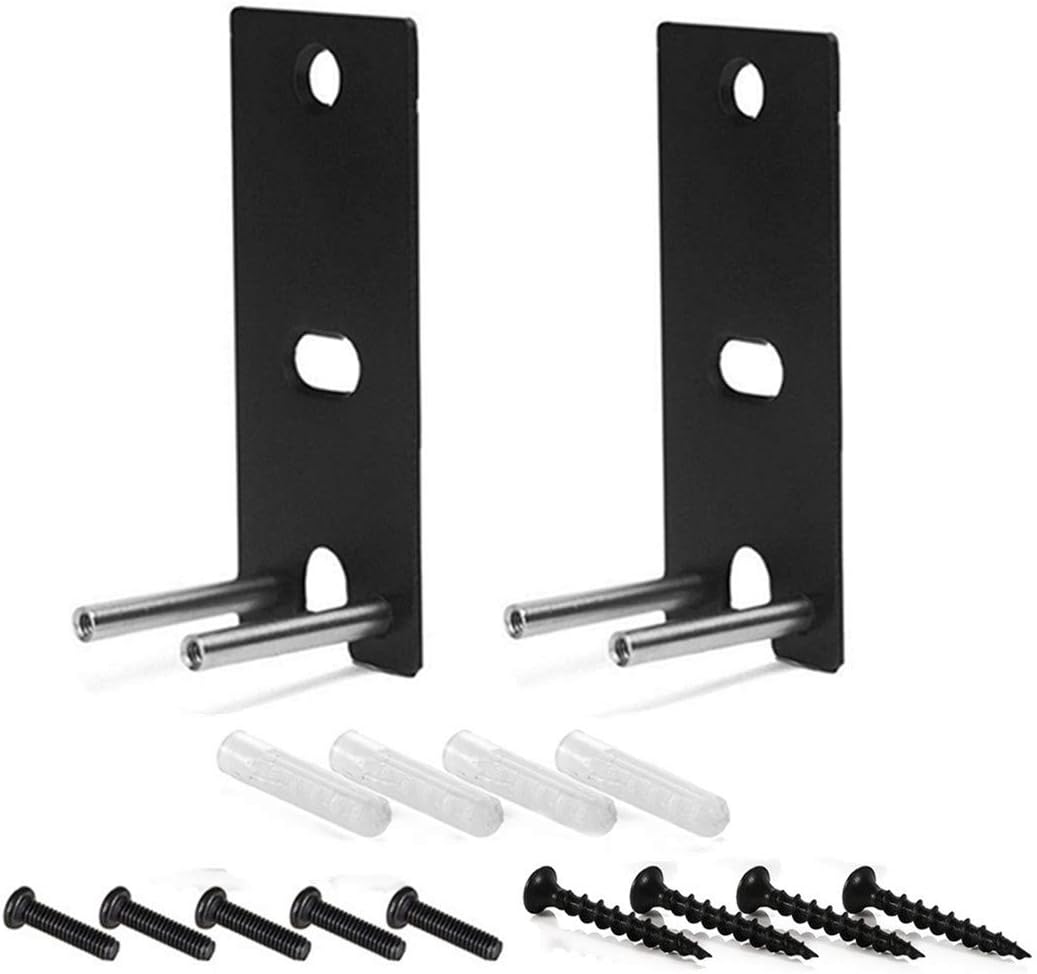 Tendodo wall mount bracket front view showing black steel finish