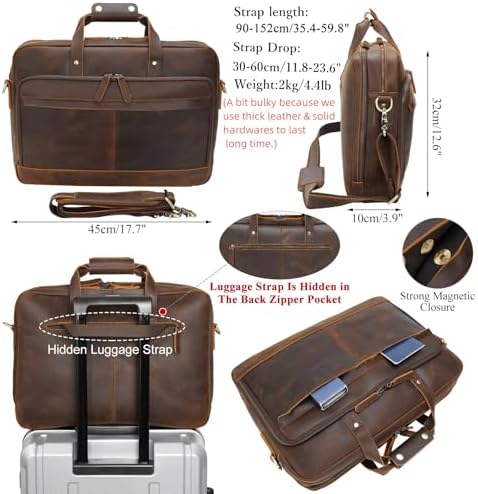 Masa Kawa executive leather business attache case opened wide demonstrating internal organizational compartments