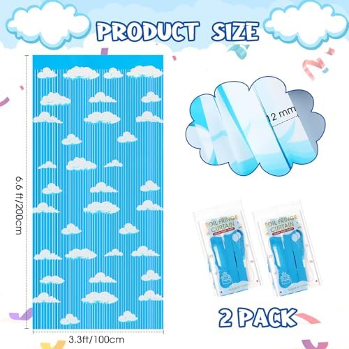 Cartoon story inspired sky blue party decoration setup for children birthday celebrations
