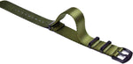 Ritche watch band angled perspective highlighting stainless steel buckle