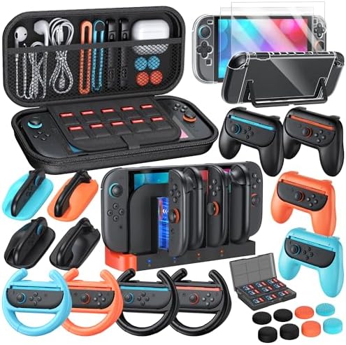 YUANHOT protective hard shell EVA carrying case open showing internal storage slots and secure mesh pocket.