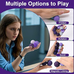 BUSOHA pocket sized magnetic tactile spheres showing the four unique surface textures up close.