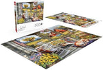 Buffalo Games premium interlocking puzzle pieces snap fit demonstration