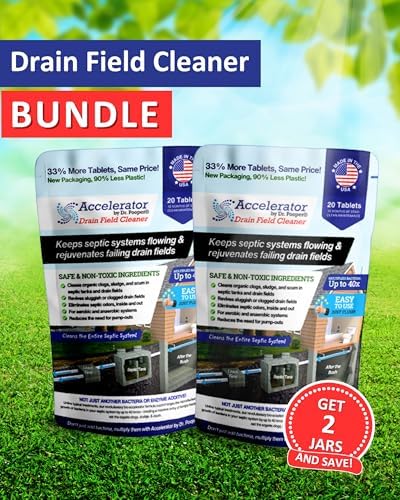 Dr Pooper drain field cleaner bundle for aerobic and anaerobic systems
