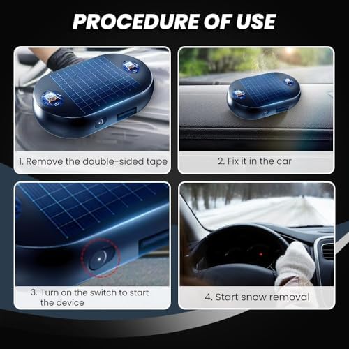 Electromagnetic wave anti freezing device placed near the windshield for winter vehicle protection