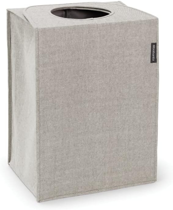 Brabantia - Foldable Laundry Basket - Compact Storage Box - Water Resistant Coating - Multi-Functional - Laundry Hamper - Bathroom - Collapsible - Grey - 9 Gal - Image 12
