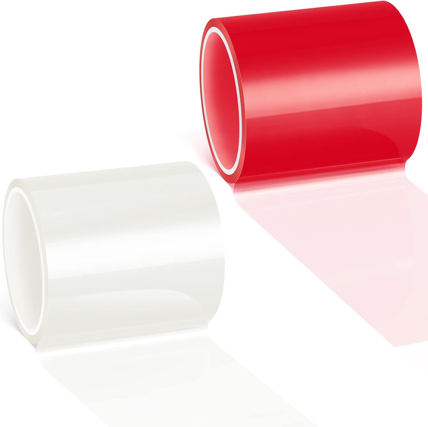 Patelai 16.4 ft x 2 Inches Self Adhesive Repair Light Tape Auto Tail Fog Lights Tint Headlight Lens (Red, Clear, Rolls) - Image 1