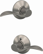 Schlage Accent Keyed Entry Door Handle, Reversible, Satin Nickel | Keyed entry lever door handle with turn-button lock, Easy to install, Certified security & durability, Universal fit, 2 keys - Image 11