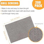 Stack of 100 pack griddle cleaning screens 4x5.5 inch