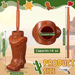 Close up of Hoolerry western themed boot cup showing embossed details