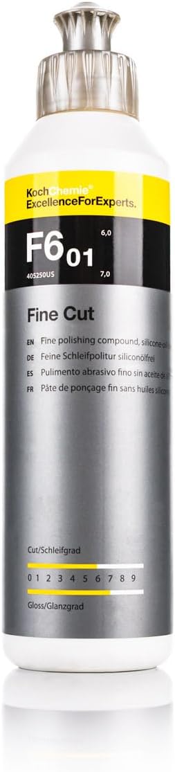 Koch Chemie Fine Cut F6.01 Polishing Compound 250 milliliters bottle front view car scratch remover