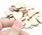 Greatstar DIY craft wooden heart discs arranged in a pile