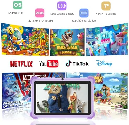Zcobro Android learning tablet with adjustable kickstand extended