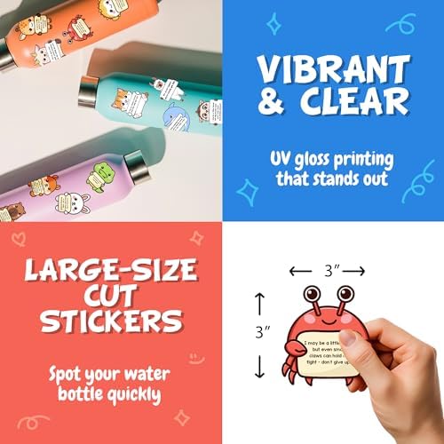 Close up of Puraesla inspirational animal sticker designs