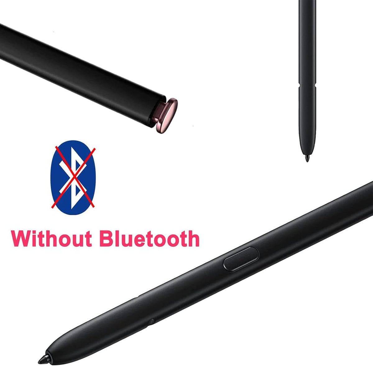 PCTC S22 Ultra replacement stylus pen side profile and click button detail