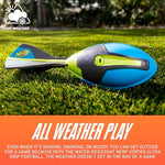 Nerf Vortex foam football built in air holes that create the roaring sound