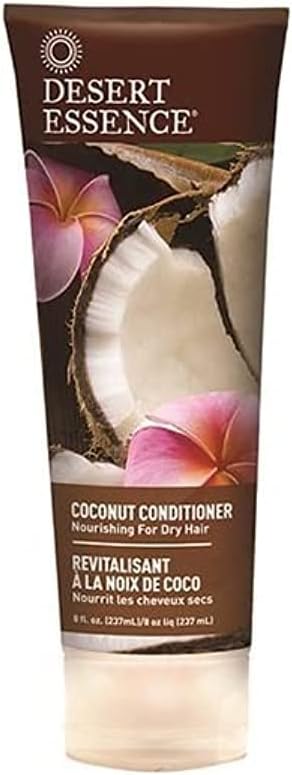 Desert Essence coconut hair conditioner front view bottle moisture