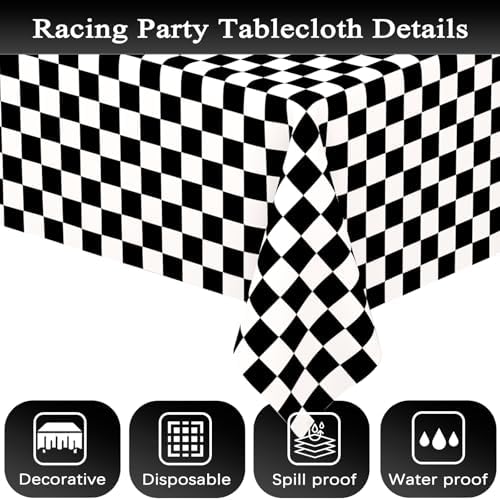 Premium waterproof buffalo check pattern table decoration for children birthday parties.