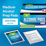 TenderGentle medium alcohol prep pads being removed from foil packaging.
