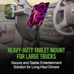 Cellet adjustable tablet car cradle holding a large tablet in landscape mode