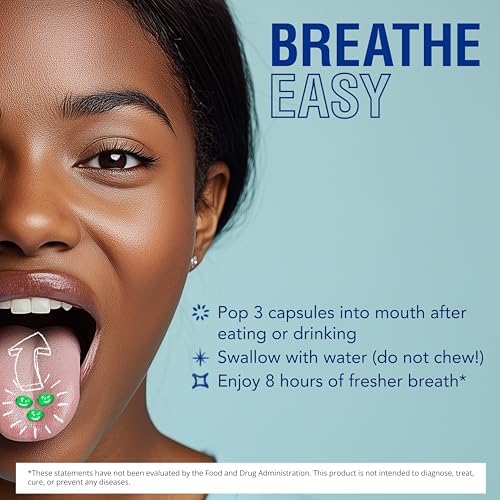 Bottle of Beyond Breath capsules with a glass of water